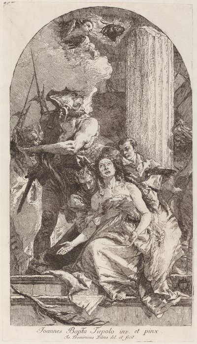 Martelaarschap van Sint Agatha door Giovanni Domenico Tiepolo after Giovanni Battista Tiepolo