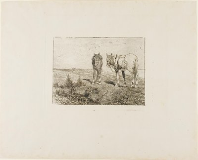 Paardenrust door Giovanni Fattori