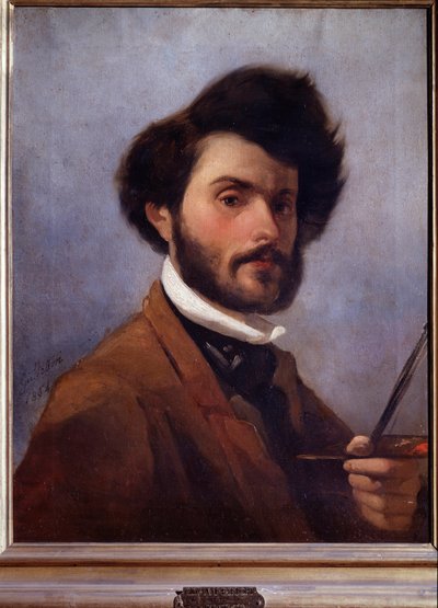 Zelfportret op 29-jarige leeftijd door Giovanni Fattori