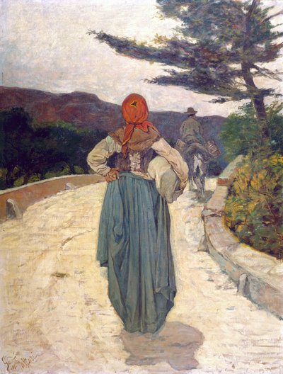 De witte weg, c.1887 door Giovanni Fattori