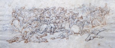 Aanval van Ulanen door Giovanni Fattori