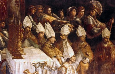 De kroning van Karel de Grote door Giovanni Francesco (c.1488 1528) Penni
