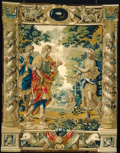 Venus vertelt Aeneas en zijn vriend Achates om naar Carthago te gaan, 1679 door Giovanni Francesco Romanelli