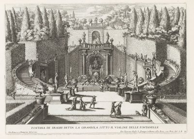 Fontana dei Draghi in de tuinen van de Villa d