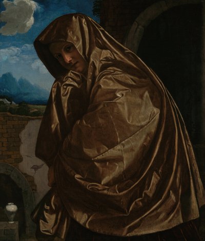 Heilige Maria Magdalena bij het Graf door Giovanni Girolamo Savoldo