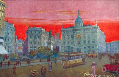 Milaan: Piazza Cordusio door Giovanni Guerzoni