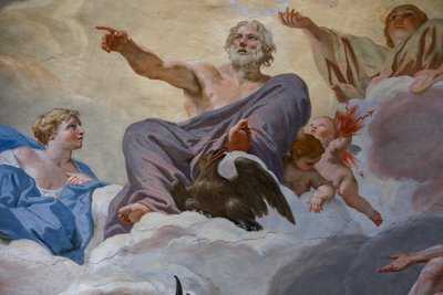 Jupiter en Juno (detail) door Giovanni Lanfranco