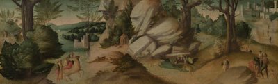 Scènes uit een legende, waarschijnlijk ca. 1515-1520 (olieverf op doek) door Giovanni Larciani
