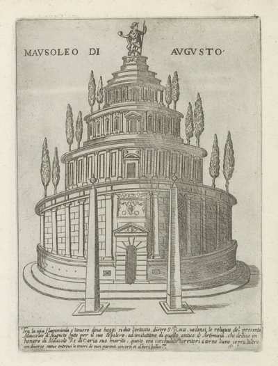 Mausoleum van Augustus te Rome door Giovanni Maggi