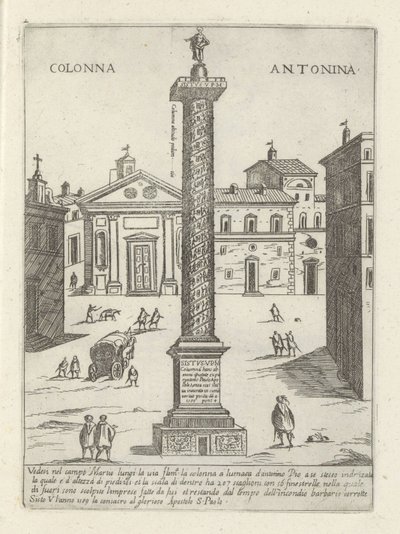 Zuil van Marcus Aurelius te Rome door Giovanni Maggi