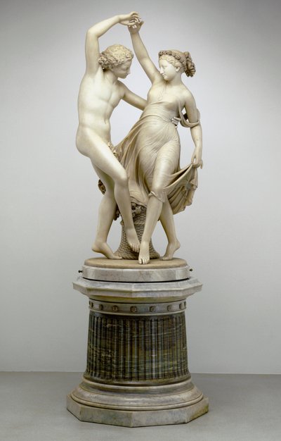 Zephyr danst met Flora, 1870 door Giovanni Maria Benzoni