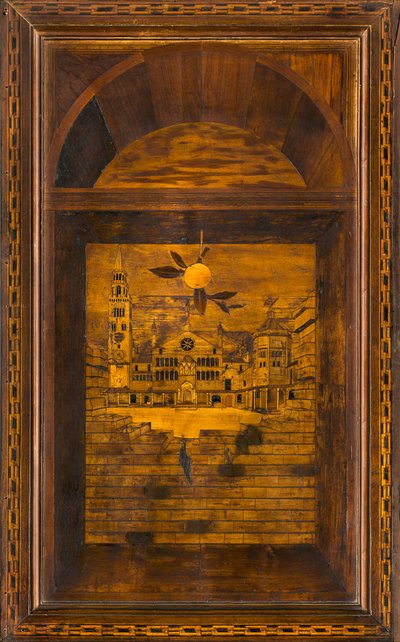 Lignaean Canonical Choir, Ingelegd door Giovanni Maria Platina 1484, Stallo Superiore, Piazza del Duomo di Cremona door Giovanni Maria Platina