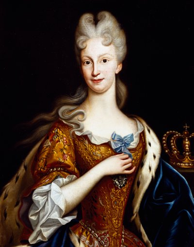 Portret van Elisabeth Farnese (Parma) door Giovanni Maria delle called Mulinaretto Piane