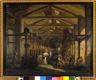 Zijde spinnen door Giovanni Migliara