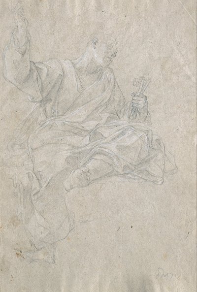 Studie voor de apostel Petrus door Giovanni Odazzi