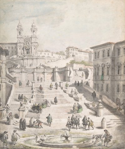 Scalinata della Trinità dei Monti door Giovanni Paolo Panini