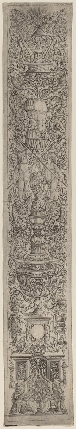 Ornament Paneel: Griffioenen en Twee Cupido