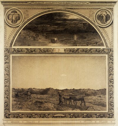 Studie voor het Drieluik van de Alpen, Natuur door Giovanni Segantini