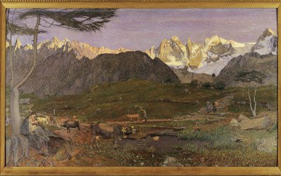 Alpiene Drieluik Leven door Giovanni Segantini