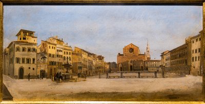 St. Croce Plein in Florence door Giovanni Signorini