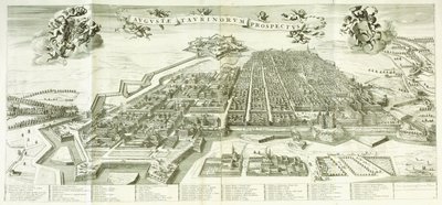 Uitzicht op Turijn, 1672 door Giovanni Tommaso Borgonio