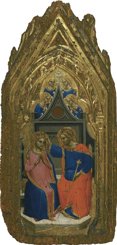 De kroning van de Maagd met vier engelen door Giovanni da Bologna