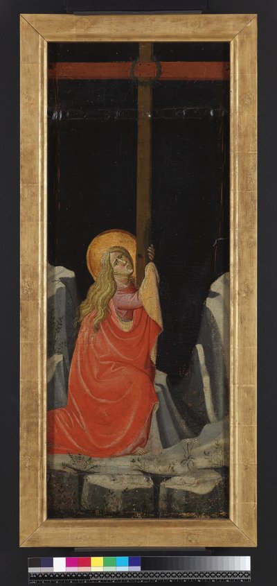 Maria Magdalena omhelst het Kruis, keerzijde door Giovanni dal Ponte
