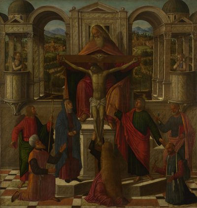 Symbolische voorstelling van de kruisiging, ca. 1492 door Giovanni di Niccolo Mansueti