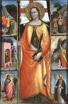St. Reparata, met Scènes van Martelaarschap en HH. Johannes de Doper en Nicolaas door Giovanni di Niccolo del Biondo