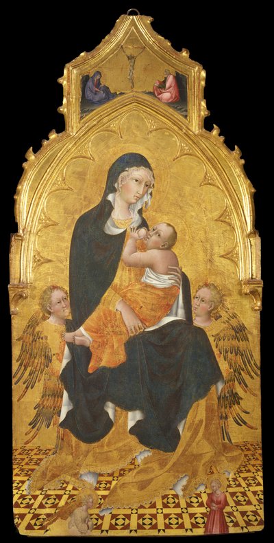 Madonna met Kind en Engelen. De Annunciatie, ca. 1440 door Giovanni di Paolo