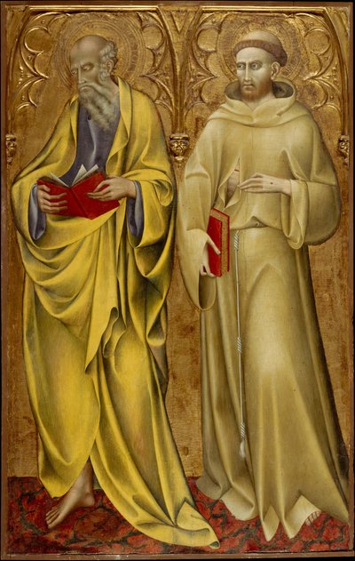 Heiligen Mattheüs en Franciscus door Giovanni di Paolo