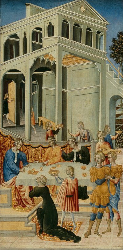 Salome vraagt Herodes om het hoofd van Johannes de Doper door Giovanni di Paolo
