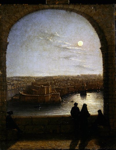 Binnen de vestingwerken, Valetta - Uitzicht vanuit een boog 