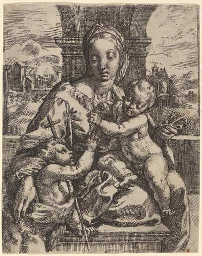Madonna Aldobrandini door Girolamo Imperiale I after Raphael