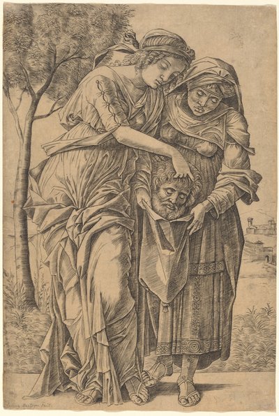 Judith met het Hoofd van Holofernes door Girolamo Mocetto after Andrea Mantegna