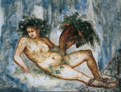 Allegorie van de Lente, detail van fresco