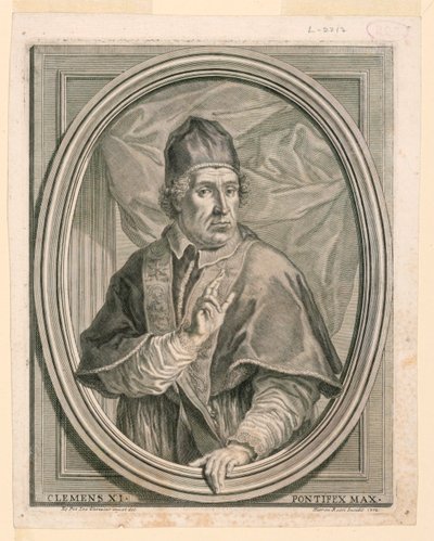 Portret van paus Clemens XI door Girolamo Rossi