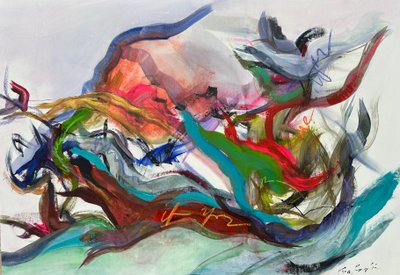 Verstrengelde gevoelens (schilderij) door Gisela Gaffoglio