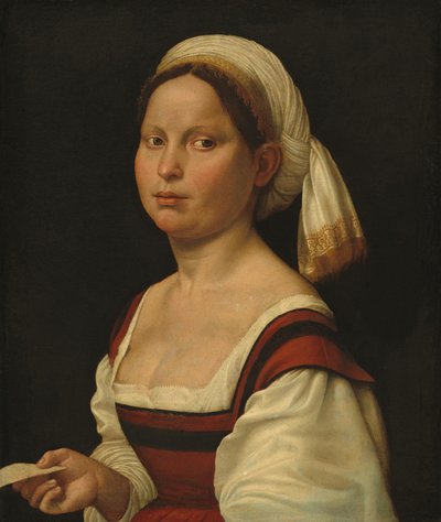 Portret van een Jonge Vrouw, ca. 1525 door Giuliano Bugiardini