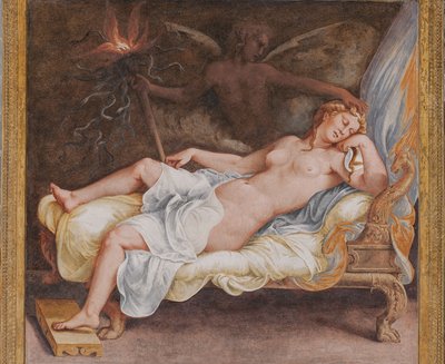 De droom van Ecuba, Het Paard van Troje, Kamer van Troje (Sala di Troia) door Giulio (and workshop) Romano