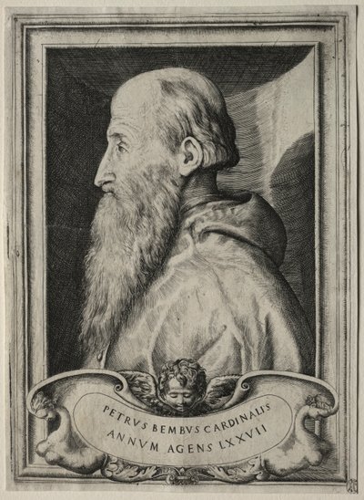 Portret van kardinaal Pietro Bembo door Giulio Bonasone
