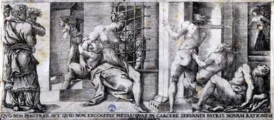 Romeinse Liefdadigheid door Giulio Bonasone