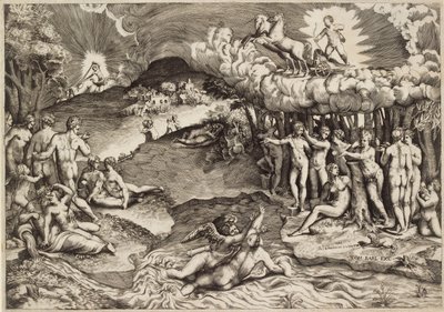 De triomf van de liefde, 1545 door Giulio Bonasone