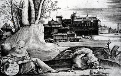 De astroloog, 1509 door Giulio Campagnola