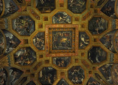Fresco detail uit de Kamer van Amor en Psyche, 1526-1534 door Giulio Romano