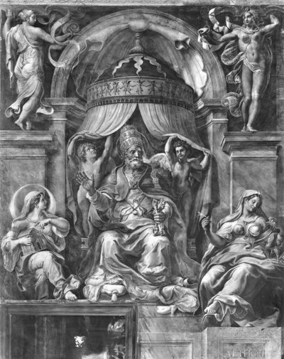 Sint-Petrus tussen Kerk en Eeuwigheid door Giulio Romano