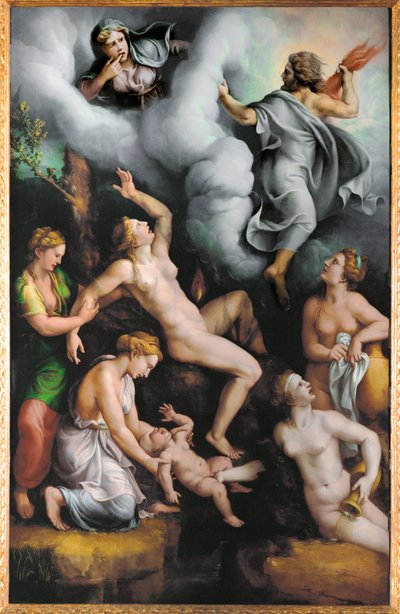 De geboorte van Bacchus door Giulio Romano