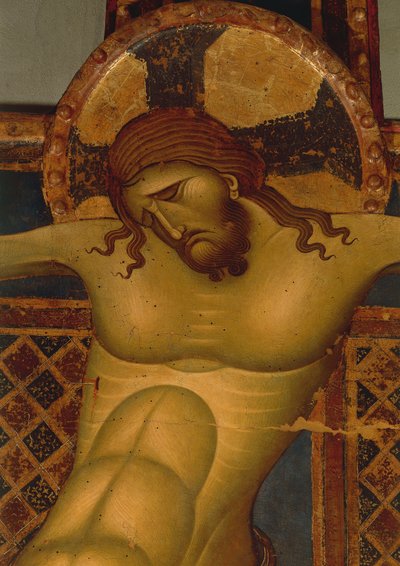 Hoofd van Christus (detail) door Giunta Pisano