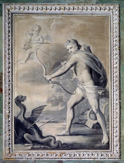 Apollon doodt de slang Python door Giuseppe Bacigalupo