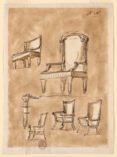 Vier Stoelen door Giuseppe Barberi